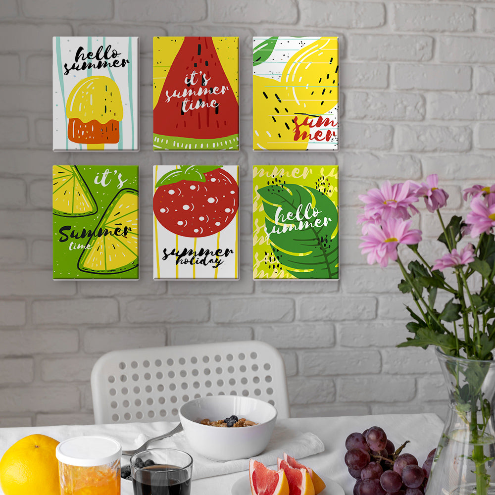 Summer Fruits - Mini Paint by Numbers Set