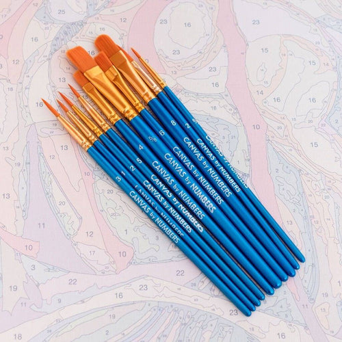 Extra 10 Pcs High Quality Paint Brushes-Accessories-10 Brushes Set-Canvas by Numbers US