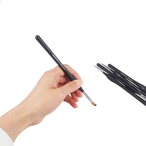 Extra Fine Detail Weasel Hair Brushes-Accessories-5 Detail Brushes with Leather Pouch-Canvas by Numbers US