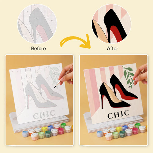 Fashionista Chic mini paint by numbers design 5