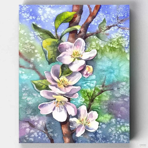 Flourish. Create a serene 'Flowers and Leaf Branch' painting with our paint by numbers kit. Perfect for adding natural elegance to any space.