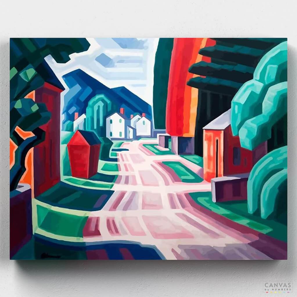 Form and Light Motif in West New Jersey - Paint by Numbers-Oscar Bluemner's paint by numbers are both surreal and fun. Enjoy recreating this abstract scene and disconnect from the routine. Get yours today at CBN.-Canvas by Numbers