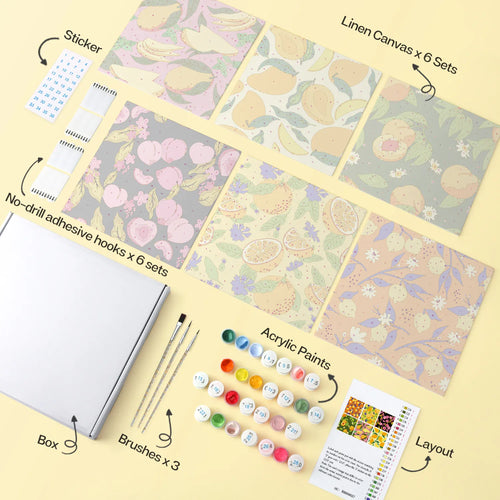 Fruit Patterns mini paint by numbers design 1