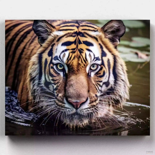Gaze of the Wild. Bring the wild to your home with Canvas by Numbers' Tiger Paint by Numbers kit. Ideal for wildlife lovers seeking a creative adventure.