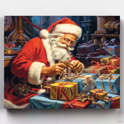 Getting Busy. Experience the holiday enchantment with our "Getting Busy" Christmas paint by numbers kit. Bring Santa's bustling workshop to life on your canvas. Perfect festive craft!