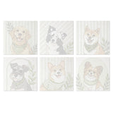 Green Garden Dog Portraits mini paint by numbers design 3