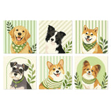 Green Garden Dog Portraits mini paint by numbers kit cover