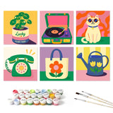 Groovy 70s Life mini paint by numbers set mockup