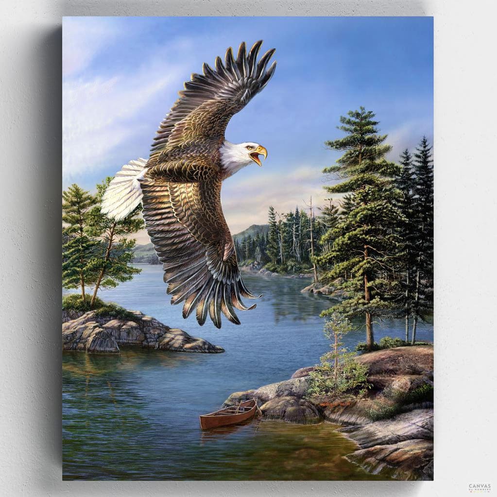 Heritage Eagle by James Meger - Paint by Numbers Kit for Adults-Heritage Eagle by James Meger captures the majestic essence of this iconic bird. This paint by numbers kit brings the wild's grandeur to your canvas.-Canvas by Numbers