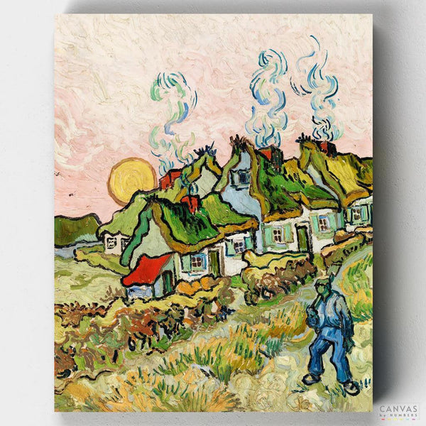 Houses and Figure - Vincent Van Gogh - Paint by Numbers