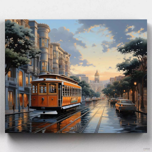 San Francisco Paint by numbers. Explore the vibrant streets of San Francisco with our Paint by Numbers kit, offering a unique opportunity to capture the city's energy in every brushstroke.