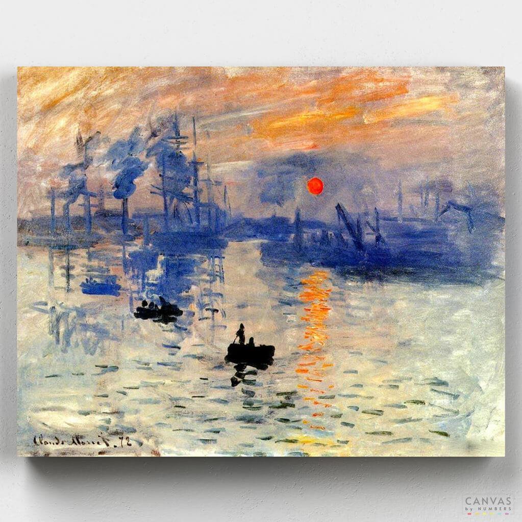 Impression Sunrise - Paint by Numbers-Paint by Numbers-16"x20" (40x50cm) No Frame-Canvas by Numbers US