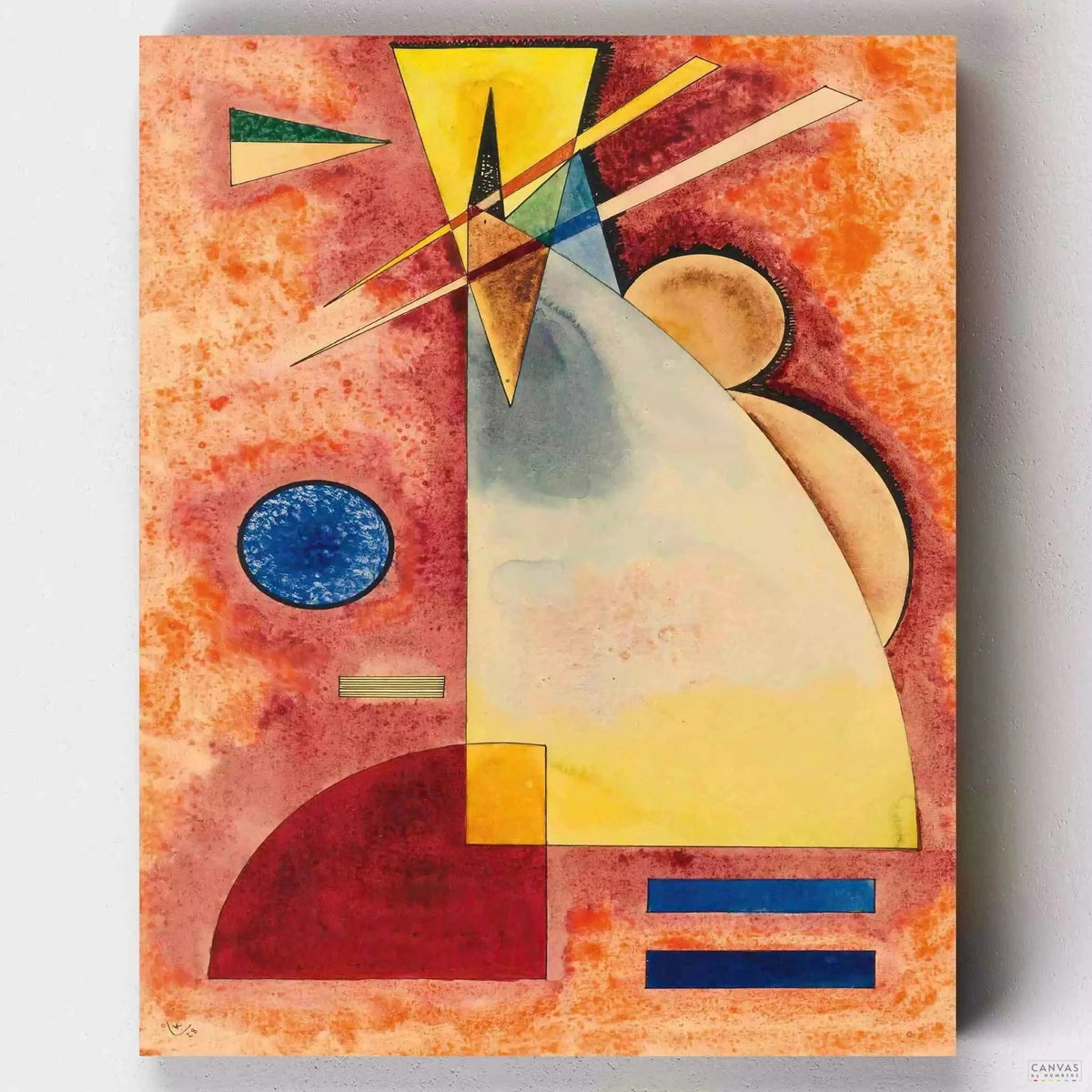 Intermingling (1928) - Paint by Numbers-Capture Kandinsky's artistic vision with our 'Intermingling' paint by numbers kit. An immersive journey into the world of abstract expressionism awaits.-Canvas by Numbers