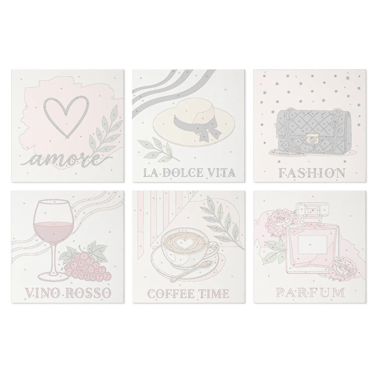 Italian Chic mini paint by numbers design 3