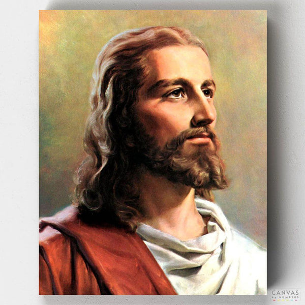 Jesus Portrait - Paint by Numbers-Paint by Numbers-16"x20" (40x50cm) No Frame-Canvas by Numbers US