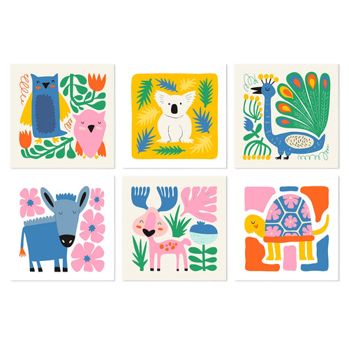 Jungle Friends mini paint by numbers kit cover