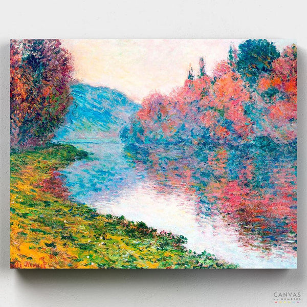 Le Bras de Jeufosse, Automne - Paint by Numbers-You'll love our Le Bras de Jeufosse, Automne - Claude Monet paint by numbers kit. Up to 50% Off! Free shipping and 60 days money-back.-Canvas by Numbers
