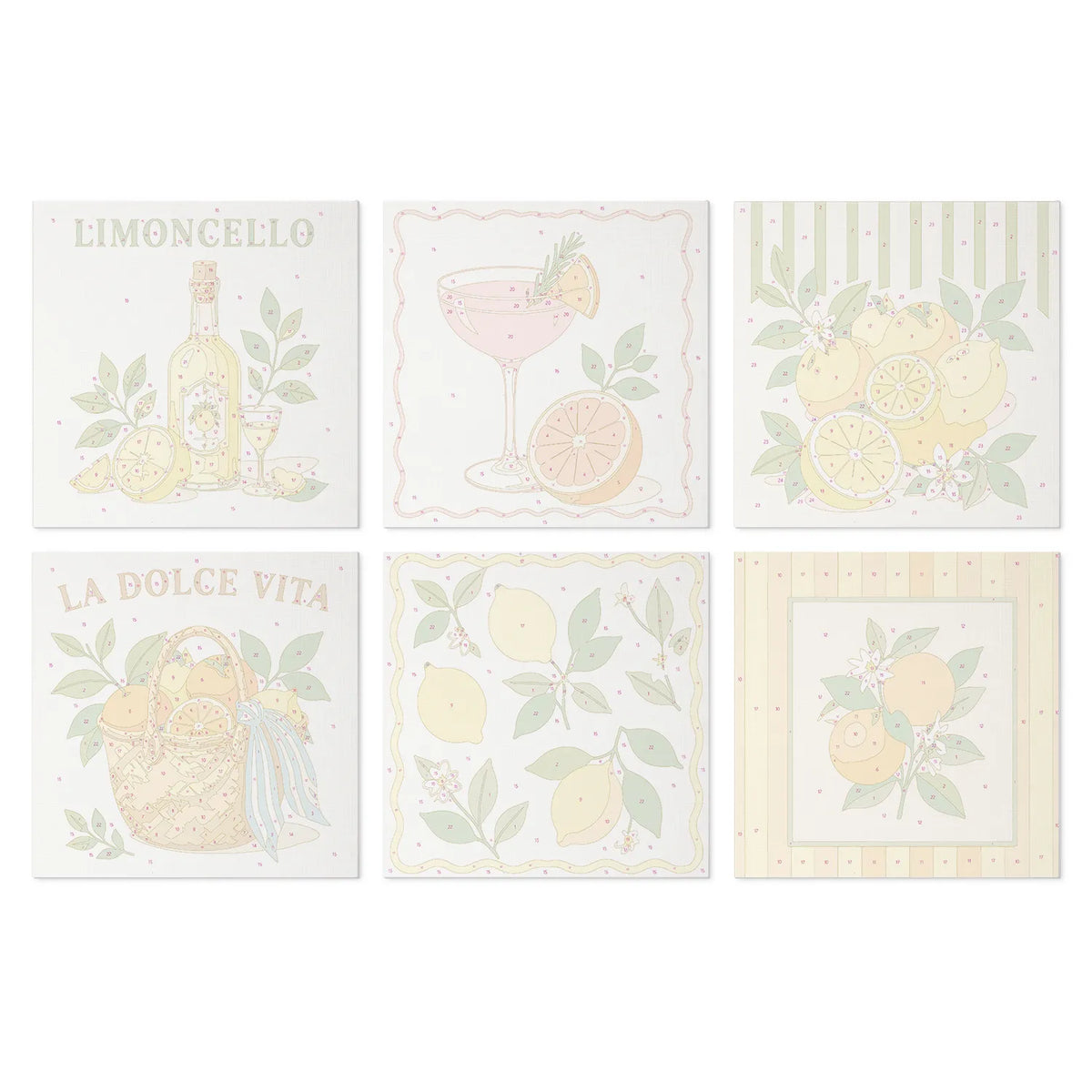 Limoncello Dreams mini paint by numbers design 3
