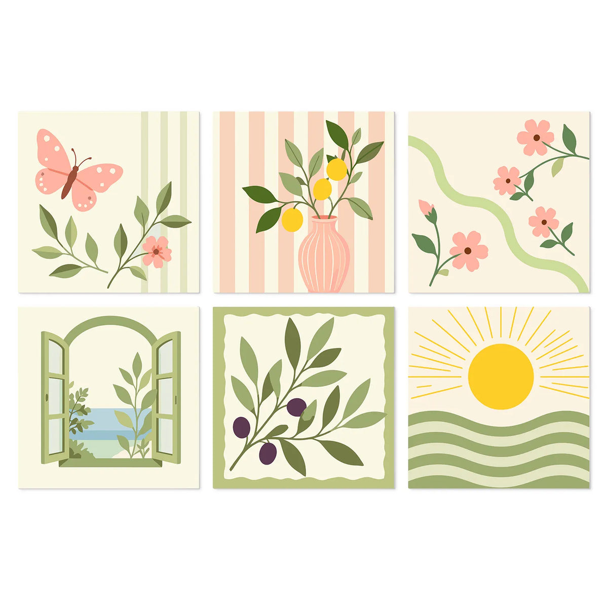 Mediterranean Botanical mini paint by numbers kit cover