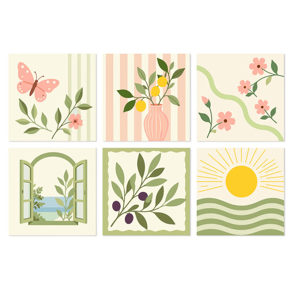 Mediterranean Botanical mini paint by numbers kit cover