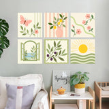 Mediterranean Botanical mini paint by numbers set mockup
