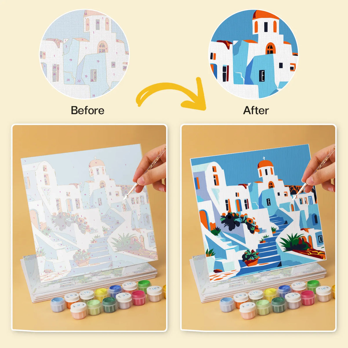 Mediterranean Coast mini paint by numbers design 5