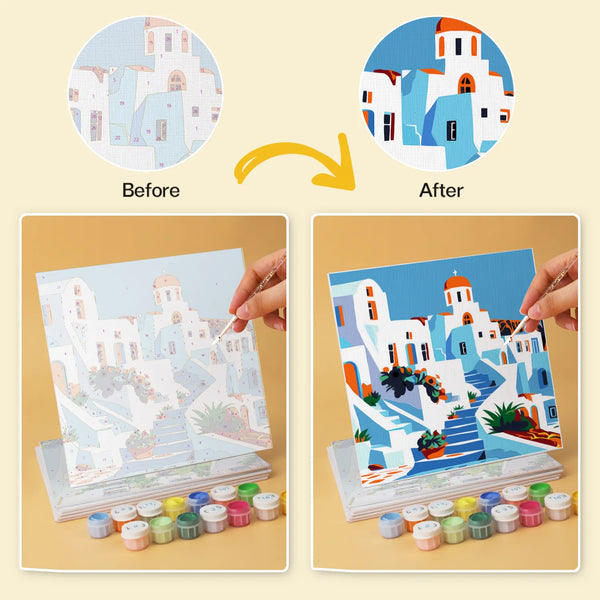 Mediterranean Coast mini paint by numbers design 5