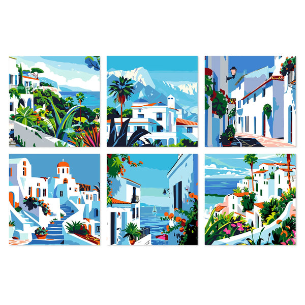 Mediterranean Coast mini paint by numbers kit cover