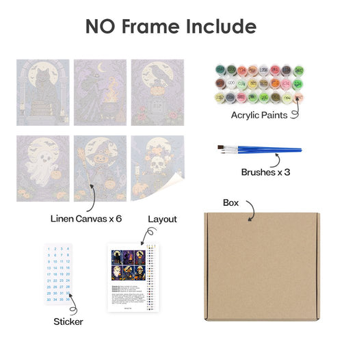 What's included with the Midnight Graveyard rolled canvas option
