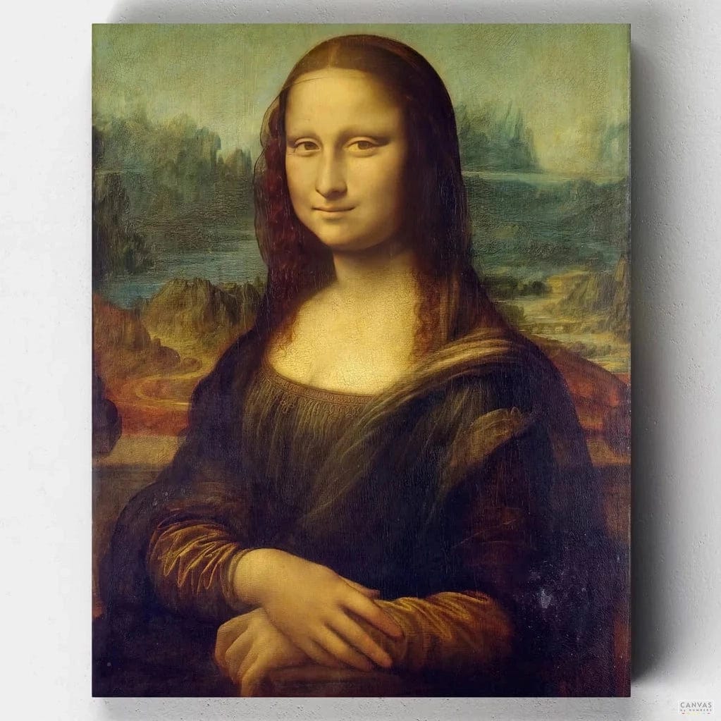 Mona Lisa - Paint by Numbers-Probably, one of the most famous paintings in art history, you can now paint by numbers Da Vinci's Mona Lisa and display a true masterpiece at home!-Canvas by Numbers