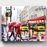 New York Shoppers - Paint by Numbers-This paint by numbers captures one of the most iconic cities in the world. Get this painting kit full of colors & detail only at Canvas by Numbers.-Canvas by Numbers