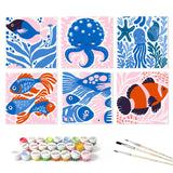 Ocean Blues mini paint by numbers set mockup