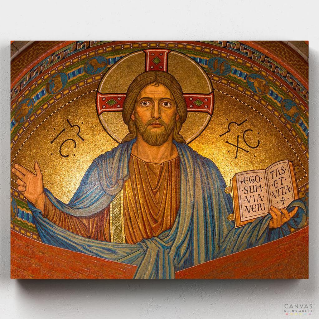 Pantocrator - Paint by Numbers-Paint by Numbers-16"x20" (40x50cm) No Frame-Canvas by Numbers US
