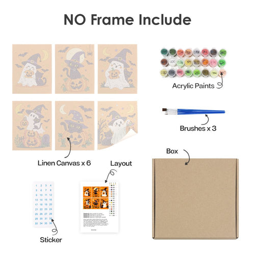 What's included with the Pointy Hat Spooks rolled canvas option