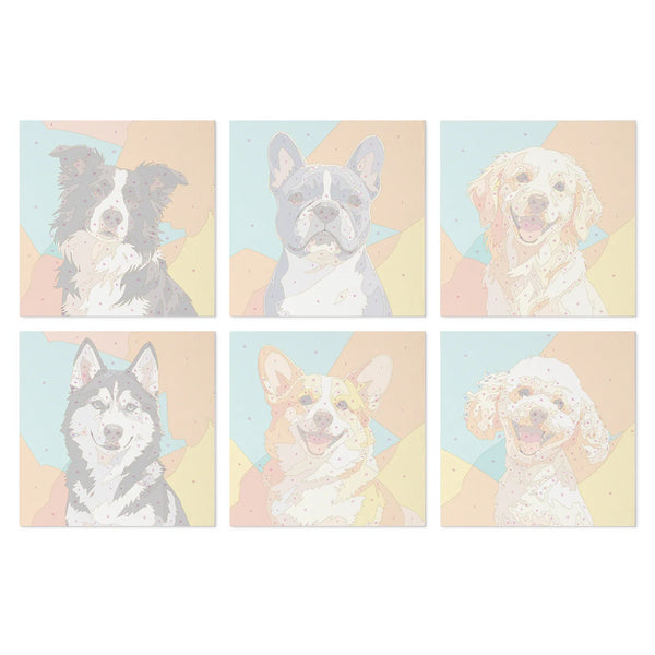Pop Art Dog Portraits mini paint by numbers design 3