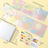 Pop art sun mini paint by numbers design close-up