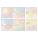 Pop art sunrise citrus mini paint by numbers design close-up