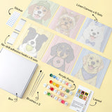 Puppy Portraits & Treats mini paint by numbers design 1