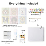 Puppy Portraits & Treats mini paint by numbers design 2