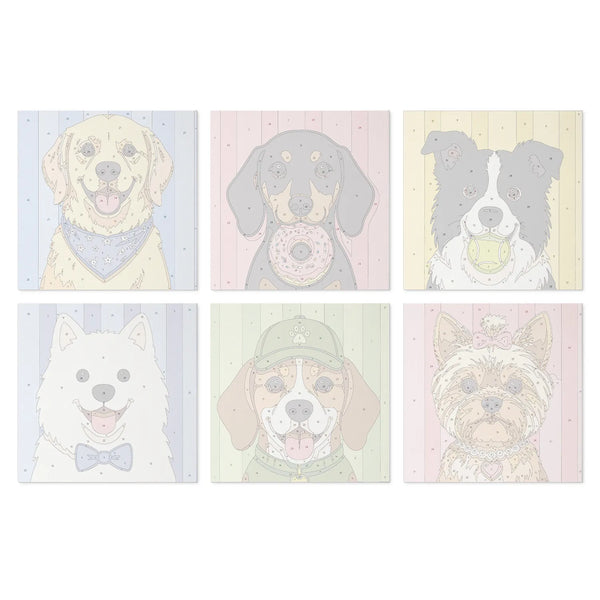 Puppy Portraits & Treats mini paint by numbers design 3