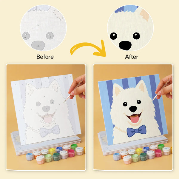Puppy Portraits & Treats mini paint by numbers design 5