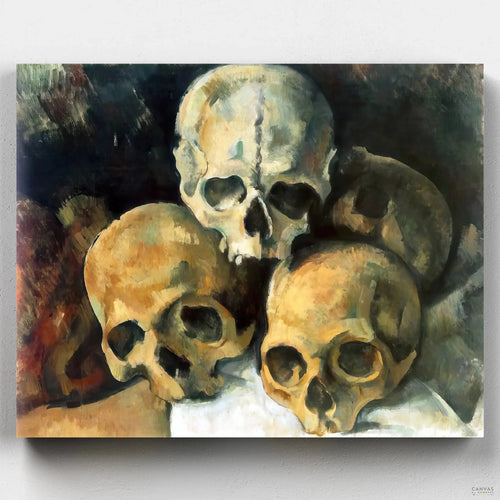 Pyramid of Skulls (1901). Explore the depth of Cézanne's art with our "Pyramid of Skulls" Paint by Numbers Kit. Unwind as you recreate this poignant contemplation on mortality.