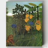 Repast of the Lion - Paint by Numbers-You'll love our Repast of the Lion - Henri Rousseau paint by numbers kit. Up to 50% Off! Free shipping and 60 days money-back at Canvas by Numbers.-Canvas by Numbers