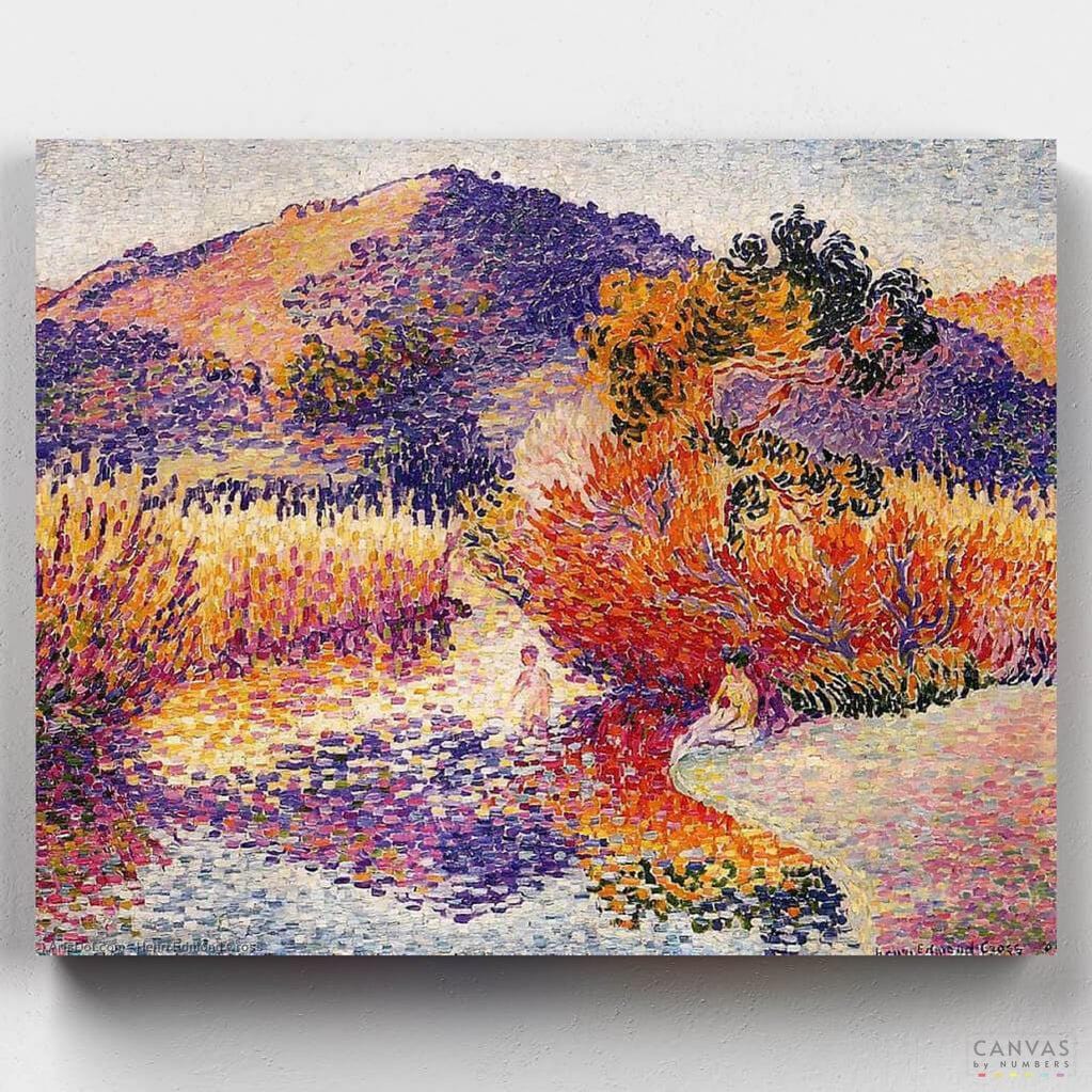 River in Saint Cir - Paint by Numbers-You'll love our River in Saint Cir - Henri Edmond Cross paint by numbers kit. Up to 50% Off! Free shipping and 60 days money-back at Canvas by Numbers.-Canvas by Numbers