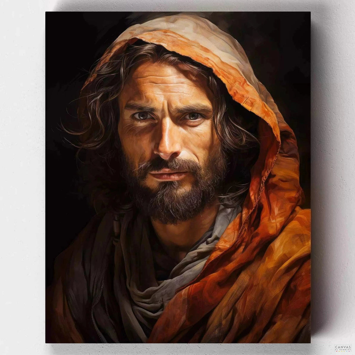 Sacred Savior - Paint by Numbers-Experience a spiritual connection with our 'Sacred Savior' Paint by Numbers kit. Create a realistic portrait of Jesus Christ, expressing devotion through art.-Canvas by Numbers