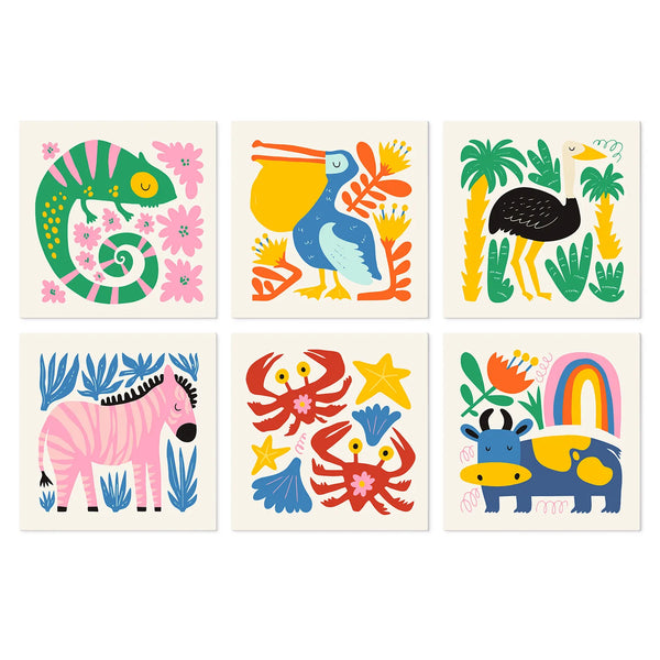 Safari Friends mini paint by numbers kit cover