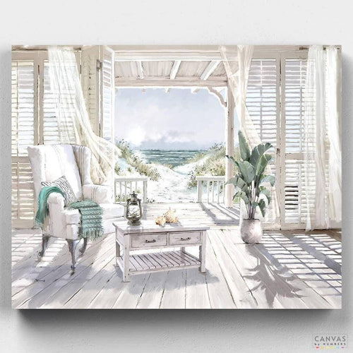 Sea Whispers. A soothing seascape paint by numbers by Richard Macneil. Intricate and relaxing, this beach paint by numbers is a blast to paint! Only at CBN.