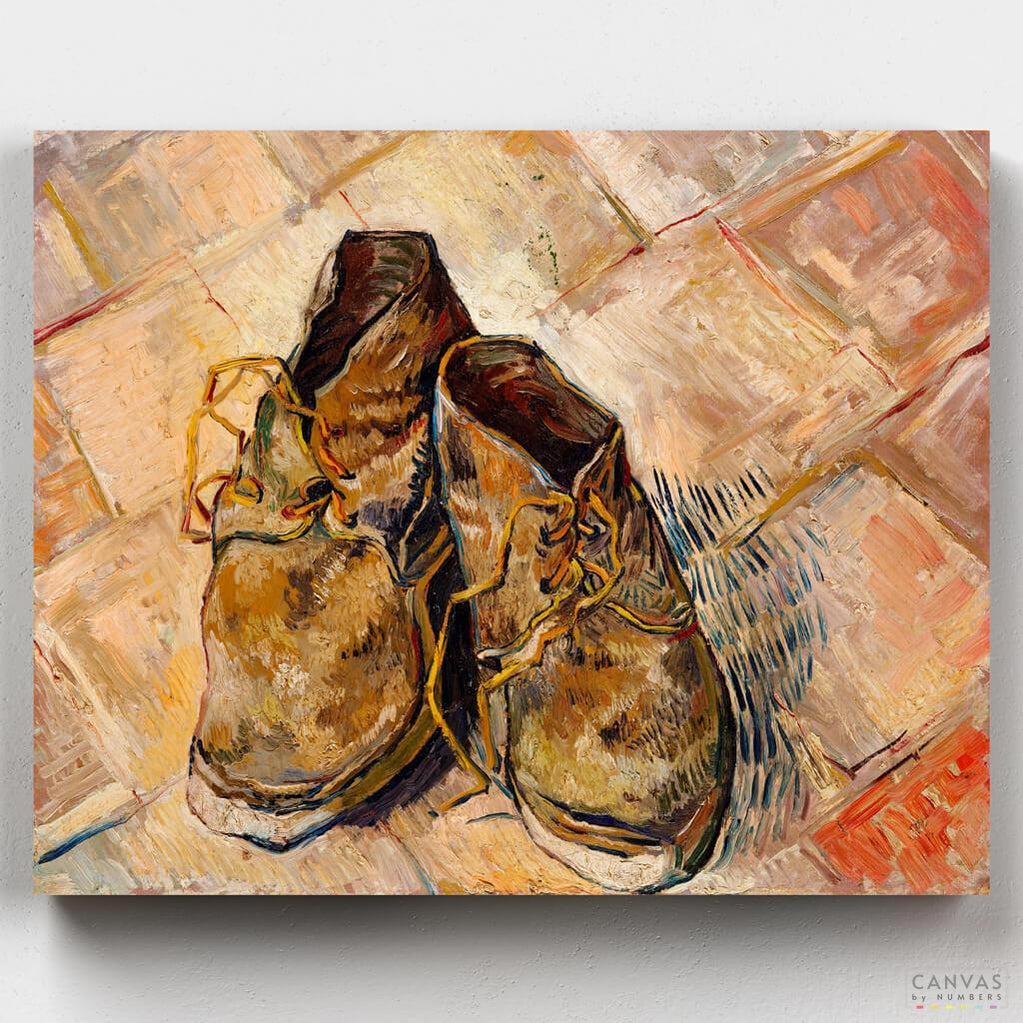 Shoes - Paint by Numbers-You'll love our Shoes - Vincent Van Gogh paint by numbers kit. Shop more than 500 paintings at Canvas by Numbers. Up to 50% Off! Free shipping and 60 days money-back.-Canvas by Numbers