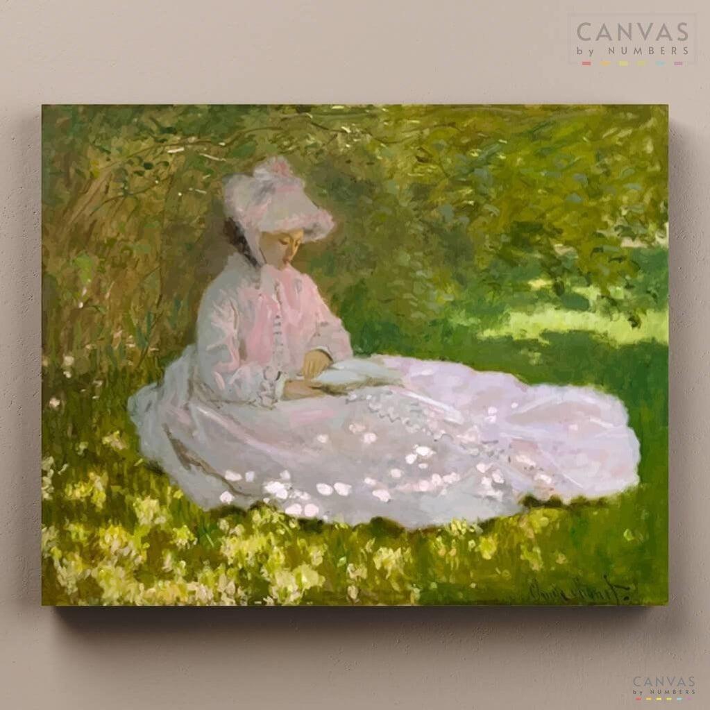 Springtime - Paint by Numbers-You'll love our Springtime - Claude Monet paint by numbers kit. Shop more than 500 paintings at Canvas by Numbers. Up to 50% Off! Free shipping and 60 days money-back.-Canvas by Numbers