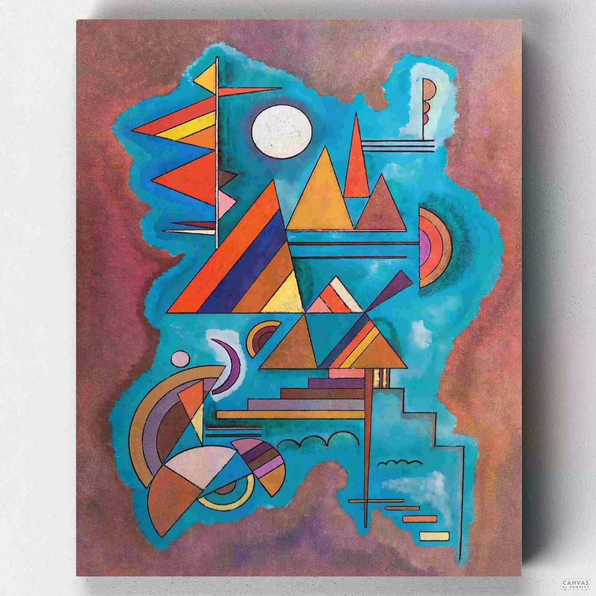 Standing - Paint by Numbers-Bring to life Kandinsky's 'Standing' with our detailed kit. Perfect for those intrigued by abstract art and eager to enhance their painting skills.-Canvas by Numbers